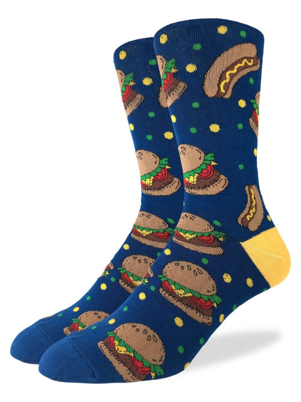 Men's Good Luck Sock Crew Socks | Burgers Socks | NWT